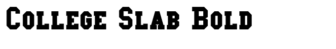 College Slab Bold