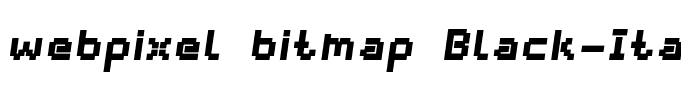 webpixel bitmap Black-Italic