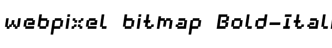 webpixel bitmap Bold-Italic