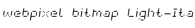 webpixel bitmap Light-Italic
