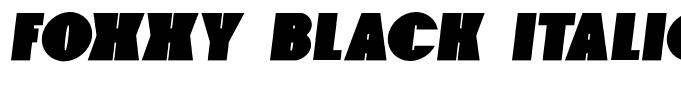Foxxy Black Italic Black Italic