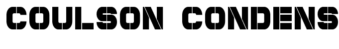 Coulson Condensed Regular