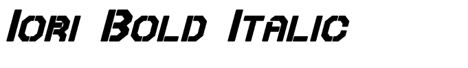 Iori Bold Italic