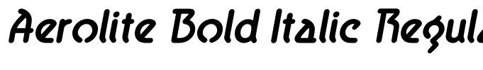 Aerolite Bold Italic Regular