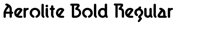 Aerolite Bold Regular