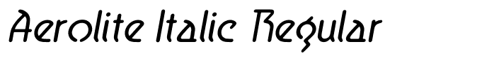 Aerolite Italic Regular
