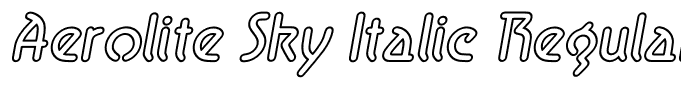 Aerolite Sky Italic Regular