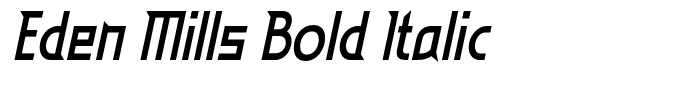 Eden Mills Bold Italic