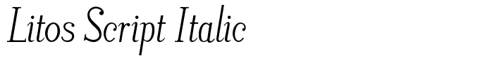 Litos Script Italic