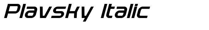 Plavsky Italic