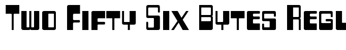 Two Fifty Six Bytes Regular