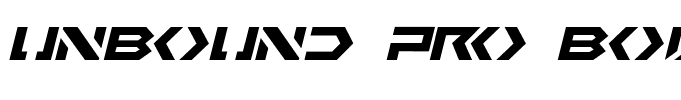 Unbound Pro Bold Italic