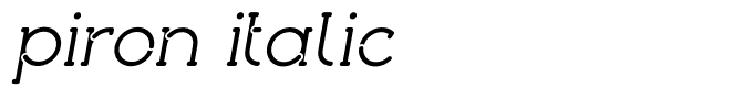 piron italic