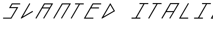 slanted ITALIC shift Bold