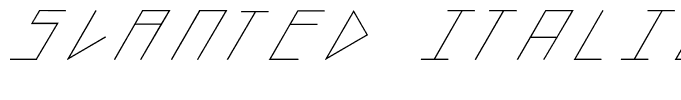 slanted ITALIC shift Light