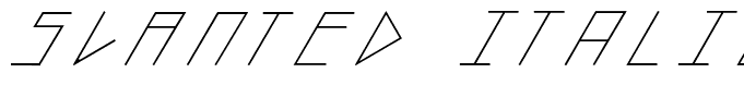 slanted ITALIC shift Regular