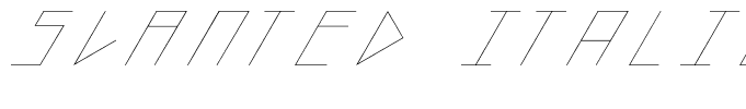 slanted ITALIC shift Thin
