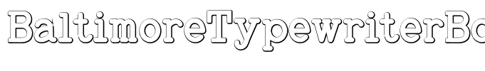 BaltimoreTypewriterBold Beveled Regular