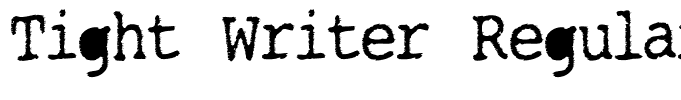 Tight Writer Regular