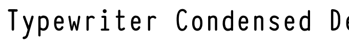 Typewriter Condensed Demi Regular