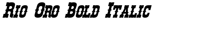 Rio Oro Bold Italic