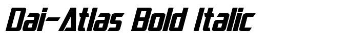 Dai-Atlas Bold Italic