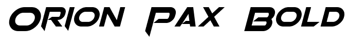 Orion Pax Bold Italic