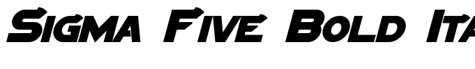 Sigma Five Bold Italic