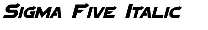 Sigma Five Italic