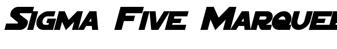 Sigma Five Marquee Bold Italic