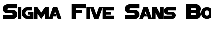 Sigma Five Sans Bold