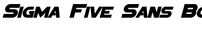 Sigma Five Sans Bold Italic