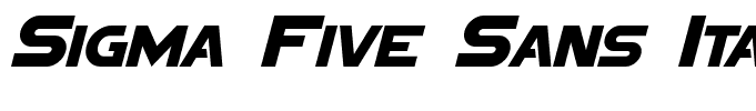 Sigma Five Sans Italic