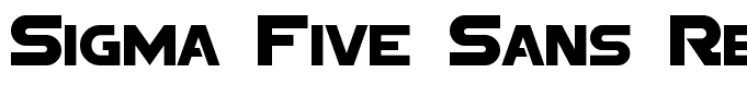 Sigma Five Sans Regular