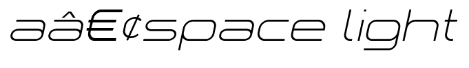 aâ€¢space light Italic
