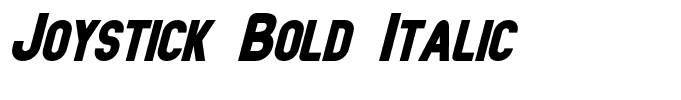 Joystick Bold Italic