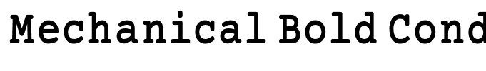Mechanical Bold Condensed