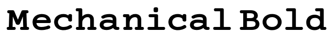 Mechanical Bold Extended