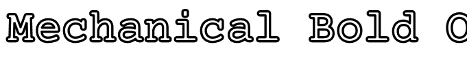 Mechanical Bold Outline