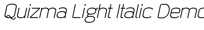 Quizma Light Italic Demo
