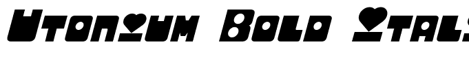 Utonium Bold Italic
