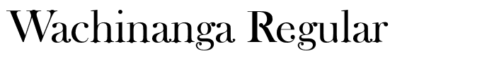Wachinanga Regular