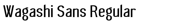 Wagashi Sans Regular