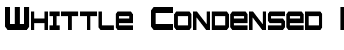 Whittle Condensed Regular