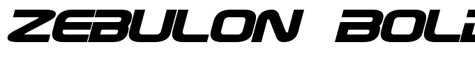 Zebulon Bold Italic