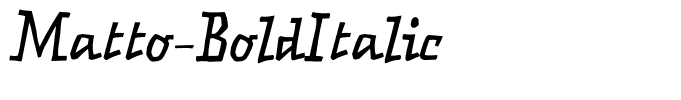 Matto-BoldItalic