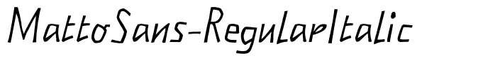 MattoSans-RegularItalic