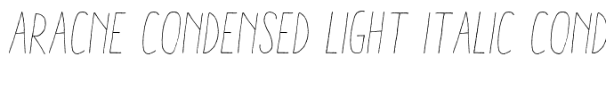 Aracne Condensed Light Italic Condensed Light Italic