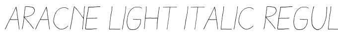 Aracne Light Italic Regular