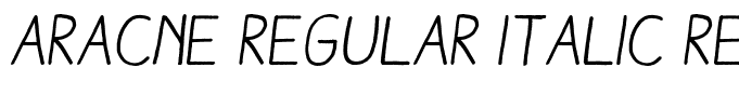 Aracne Regular Italic Regular